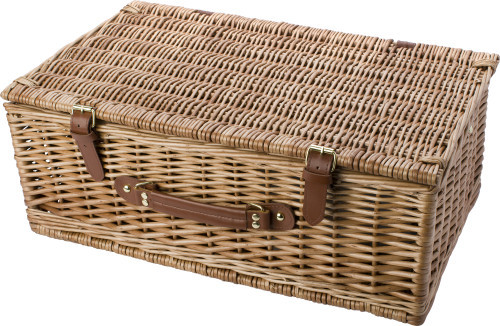 Wilgen picknickmand bruin