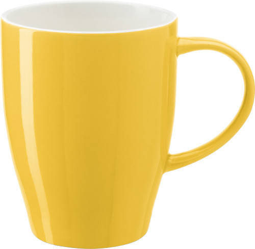 Effen gekleurde mok | Porselein | 350 ml | Kleine hoeveelheid | geel
