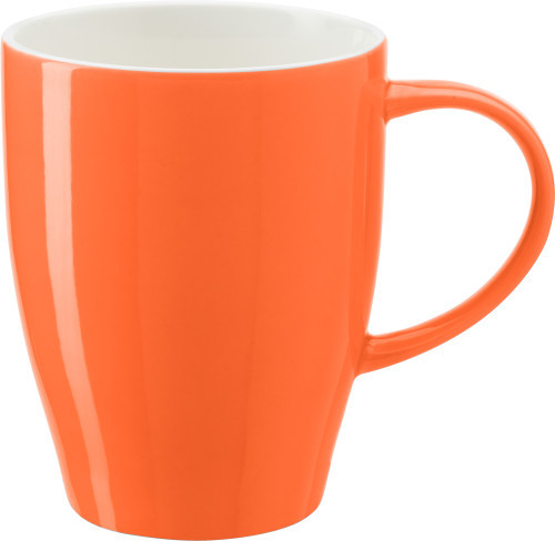 Solid coloured mug | Porcelain | 350 ml | Small quantity | orange