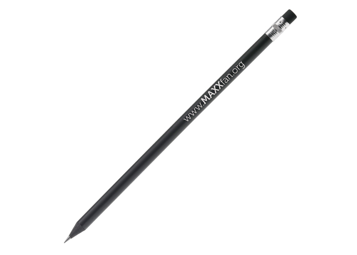 Bleistift mit Radiergummi schwarz