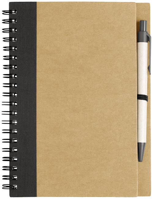 Priestly A6 Recycling Notizbuch mit Stift - natur,schwarz