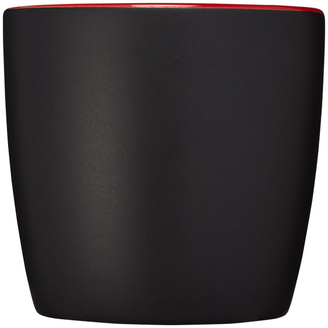 Riviera 340 ml Keramikbecher - schwarz, rot