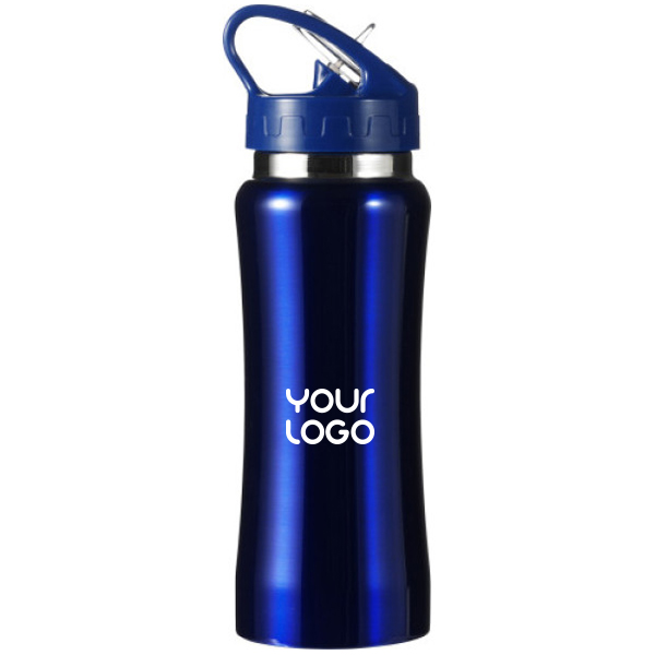 RVS fles blauw