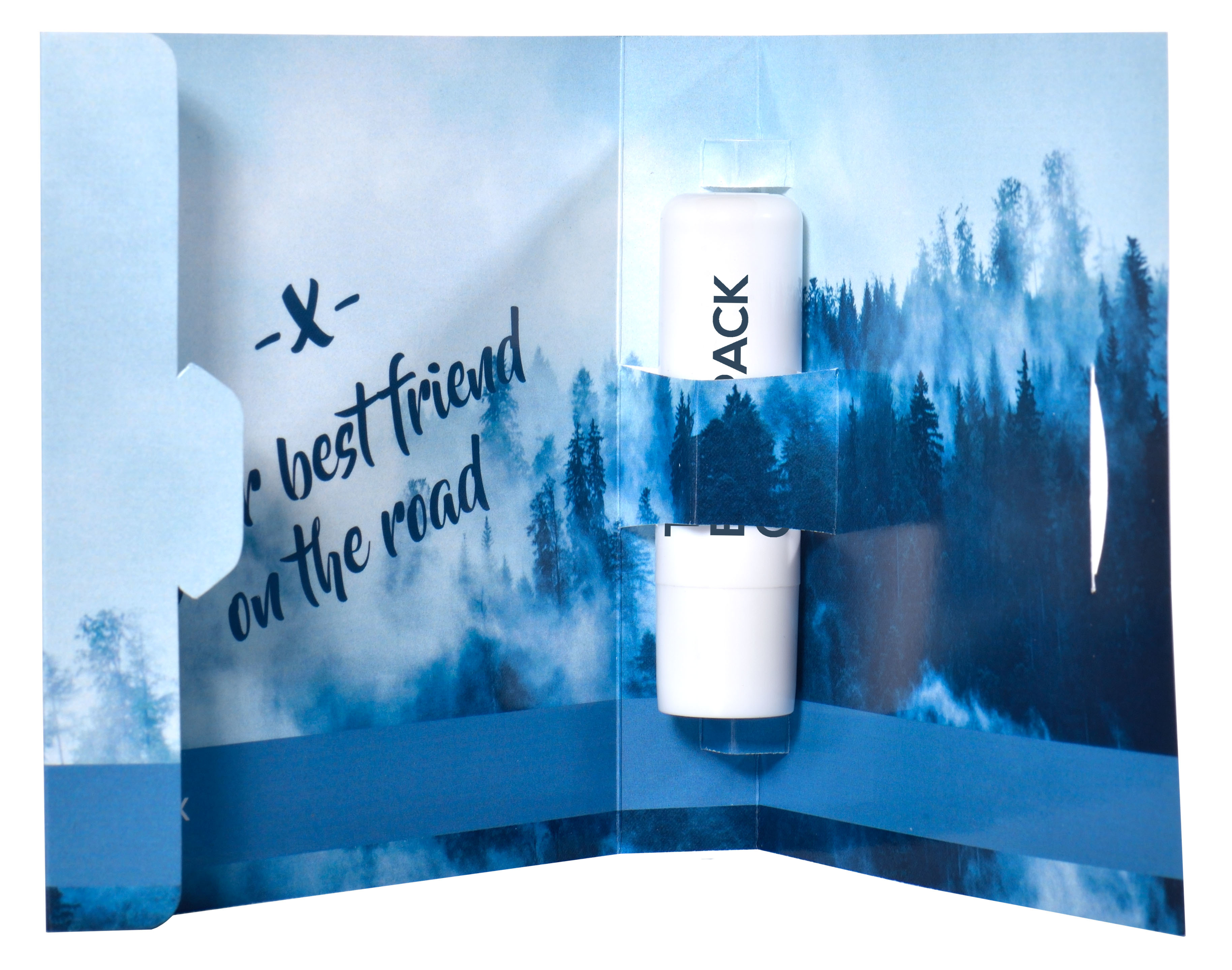 Sample card for lip balm | Printing on both sides | Made in the UK | white