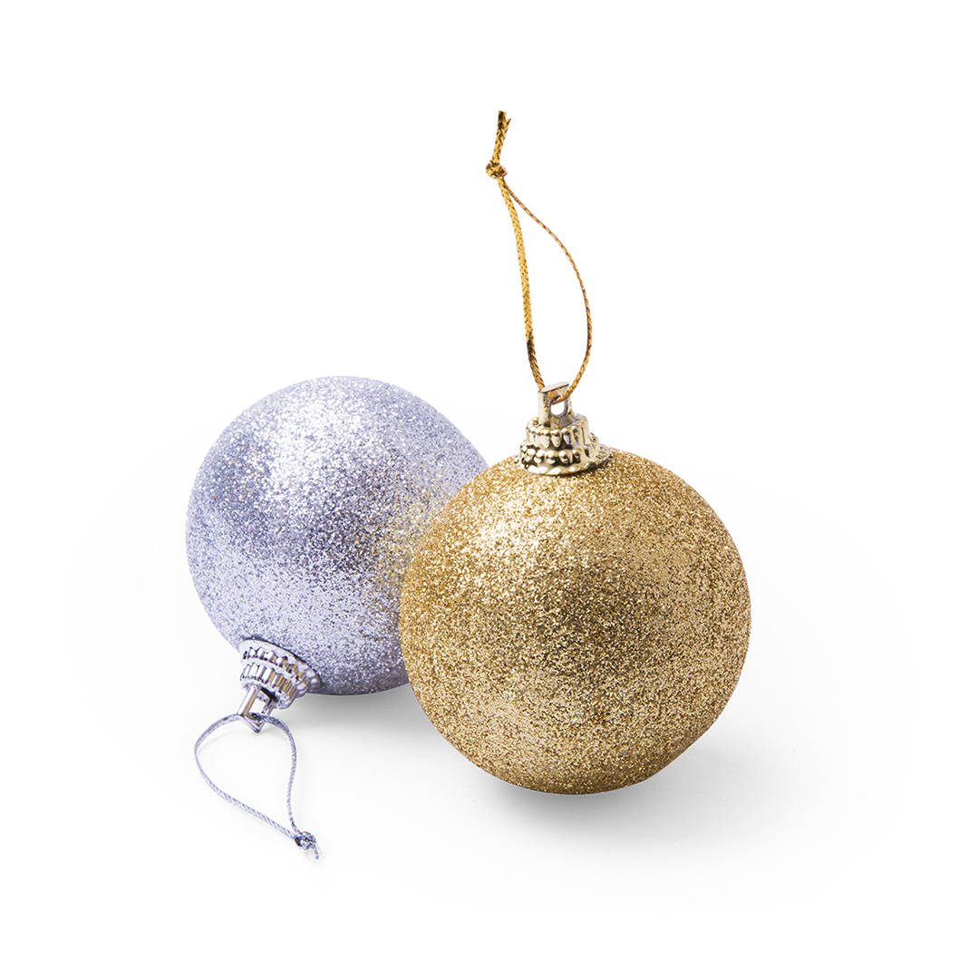 Weihnachtsschmuck-Set | PS | 4,8cm | 6 Kugeln | Gold ; silber