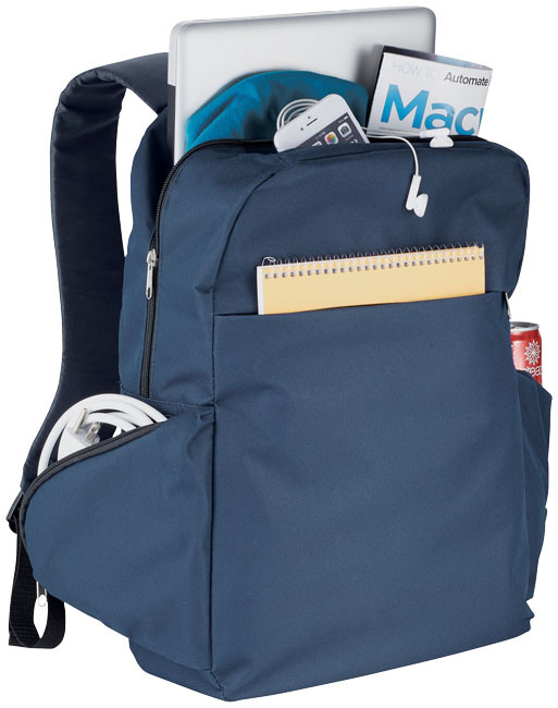 Laptop-Rucksack | Polyester | 15"/15L | Verschiedene Organisationsfächer | navy