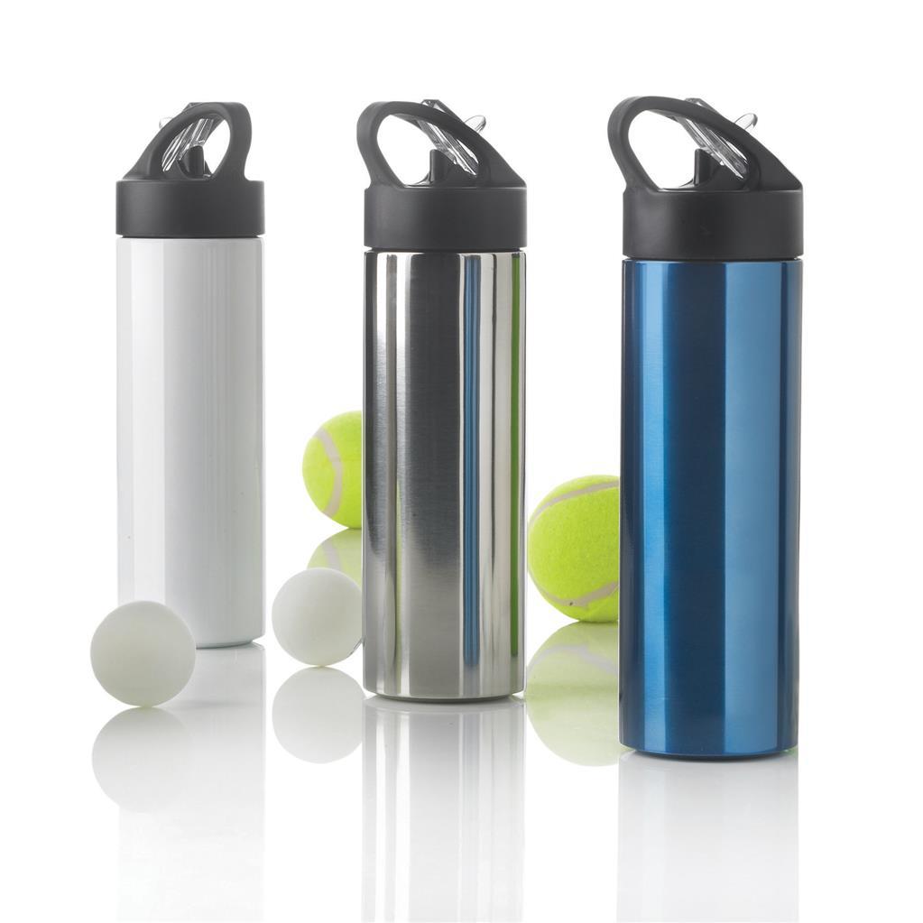 Bouteille d’eau avec paille Sport, blanc