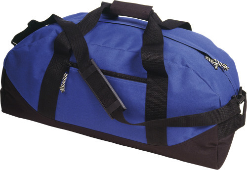 Sports bag | Polyester | 60x30x27.5 cm | Front zipped pocket | cobalt blue