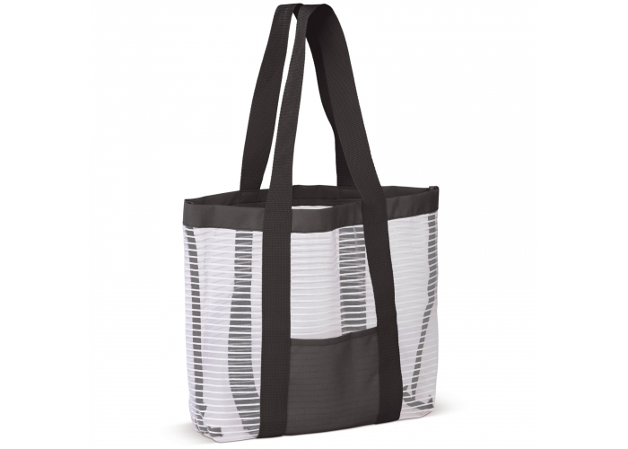 Strandtas wit / zwart