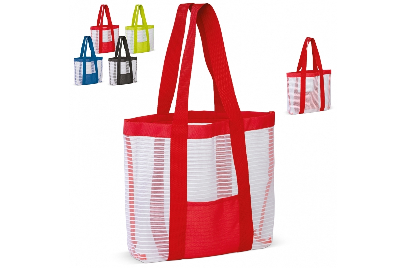 Strandtas wit / zwart