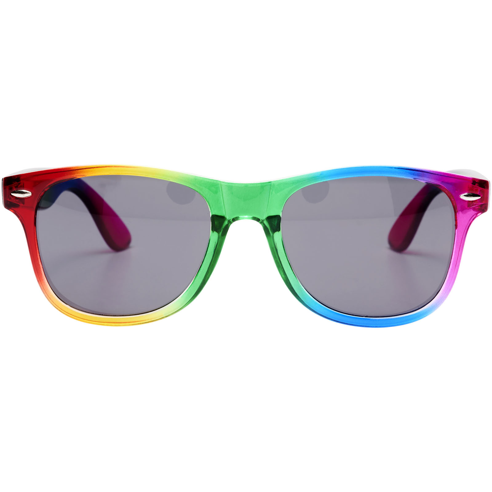 Regenboog zonnebril | Kunststof | Eén maat | Categorie 3 glazen | regenboogkleuren