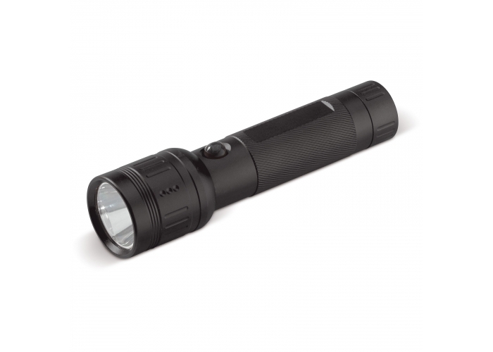 Aluminium zaklamp | 3W LED | Inclusief batterijen | Zwart