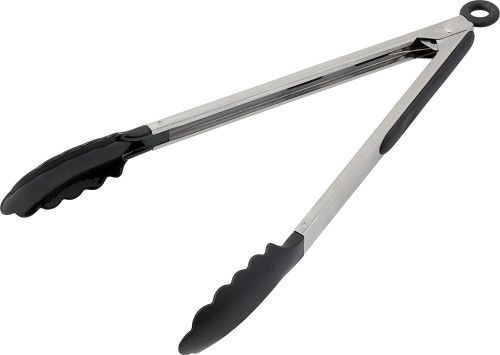 Grillzange 'Nature' aus Edelstahl Schwarz/Silber