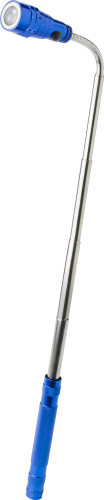 Taschenlampe mit drei LED-Leuchten | Aluminium | Starker Magnet am Ende | Kobaltblau