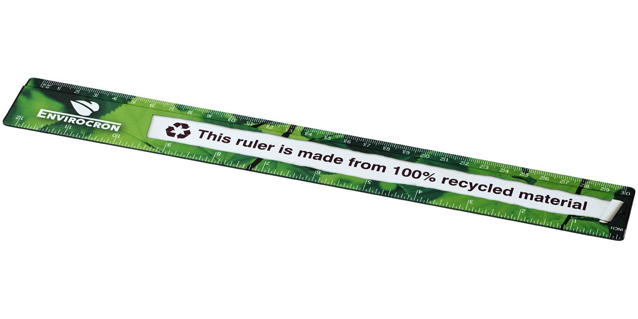 Ruler | Recycled plastic | 30cm | Sustainable | solid black