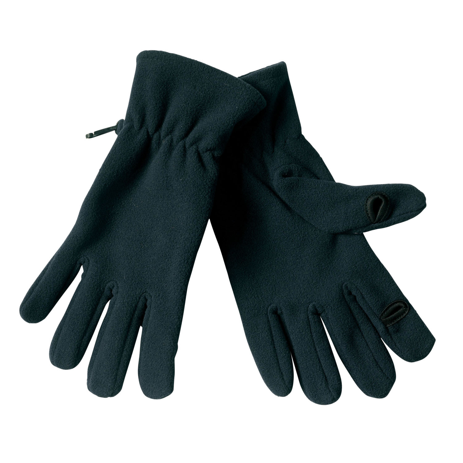 Fleece Handschoenen | Polyester 280g/m² | Met twee vingeropeningen | Perfect voor mobiel gebruik | Zwart