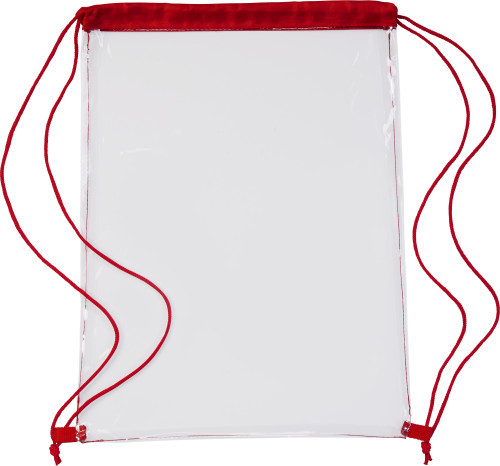Drawsting backpack | PVC | 35 x 0.2 x 45 cm | Bright colours | red
