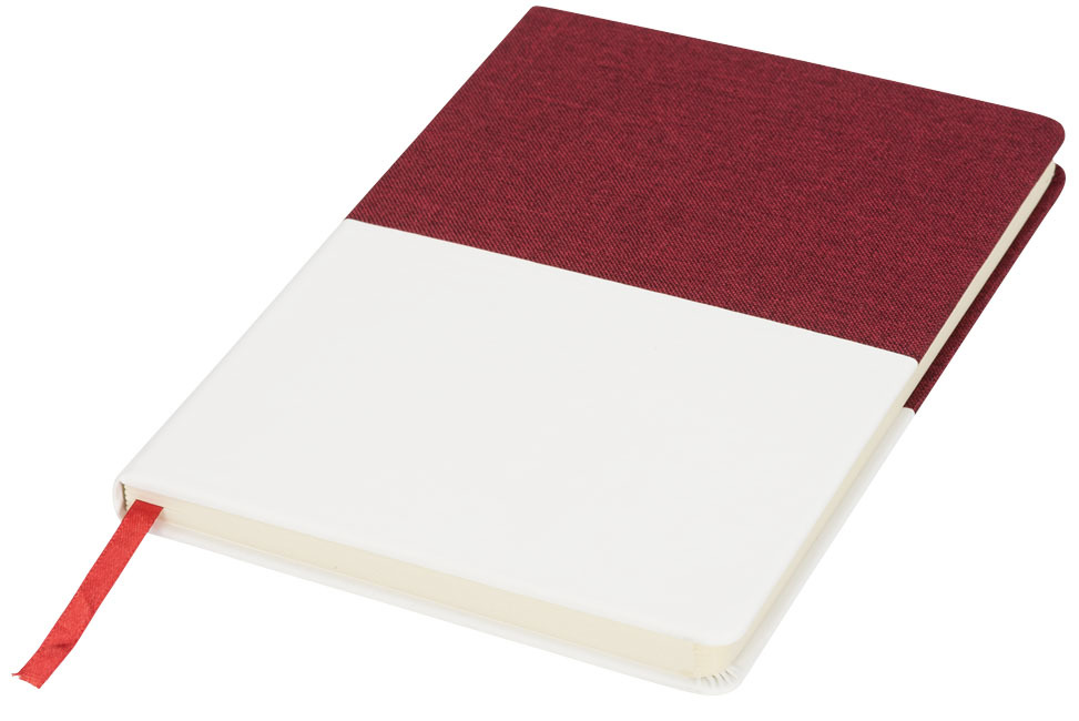 Two-tone canvas A5 notitieboek | Rood