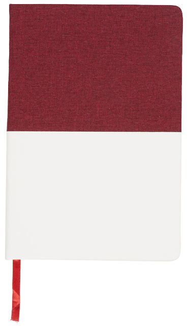 Two-tone canvas A5 notitieboek | Rood