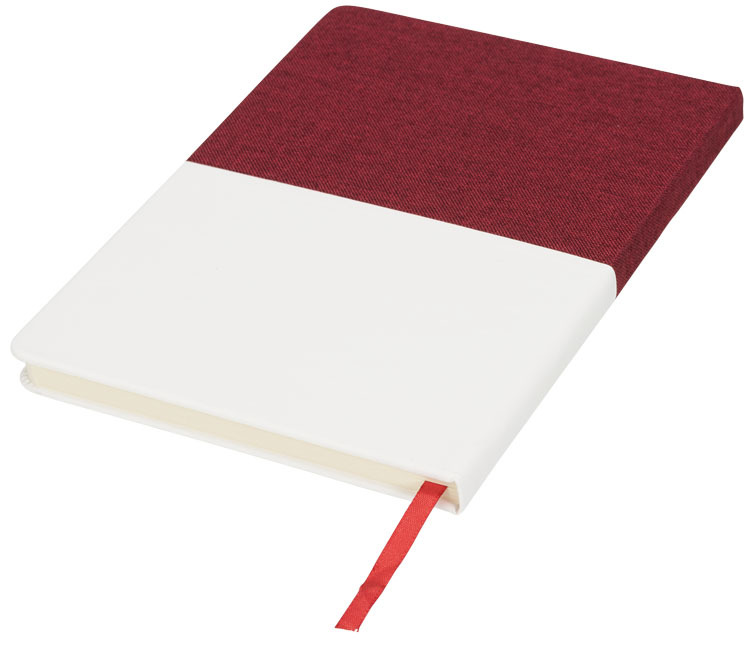 Two-tone canvas A5 notitieboek | Rood
