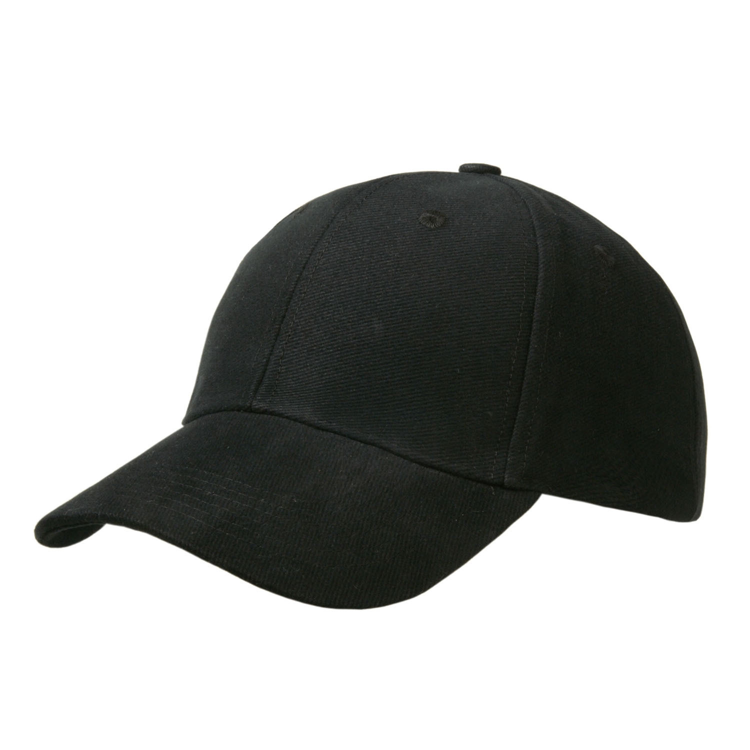 Cappellino 6 pannelli | Cotone spazzolato pesante | Fibbia metallica aperta | Profilo americano | Premium