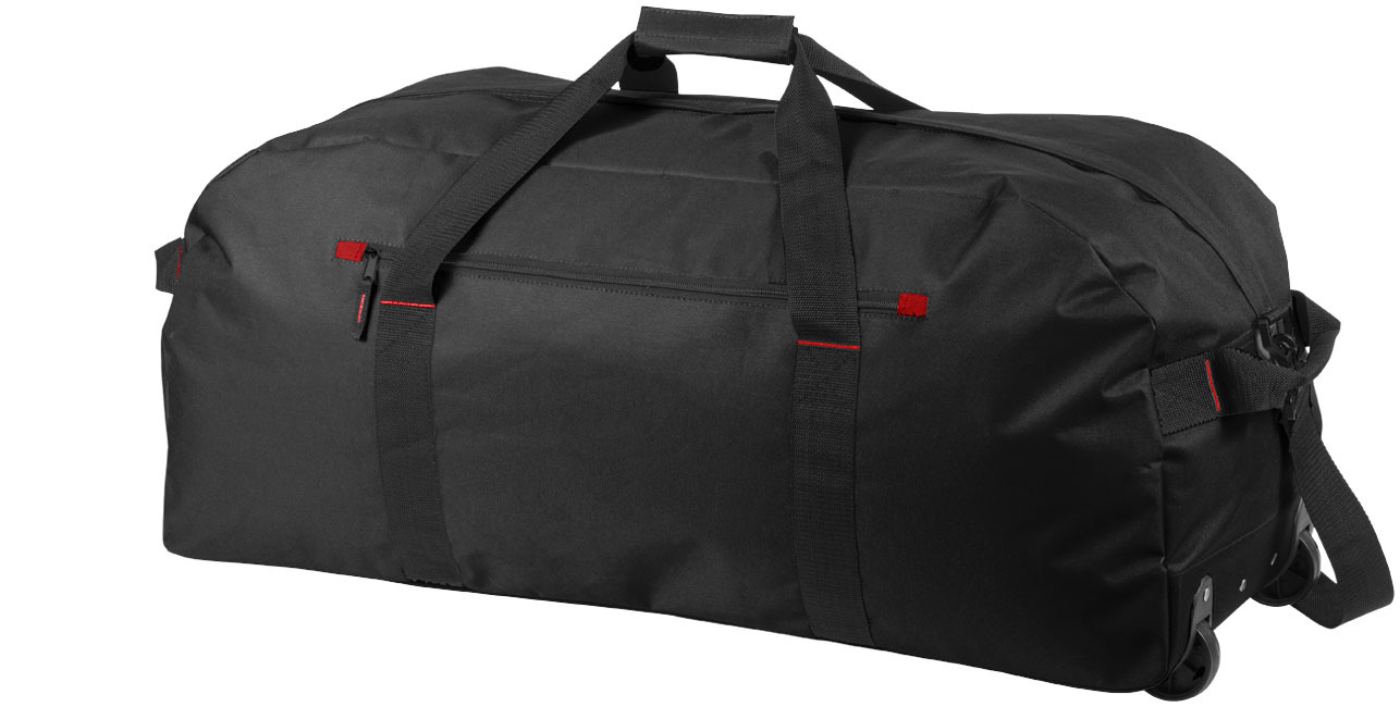 Trolley reis plunjezak | 600D Polyester | Rits voorvak | zwart