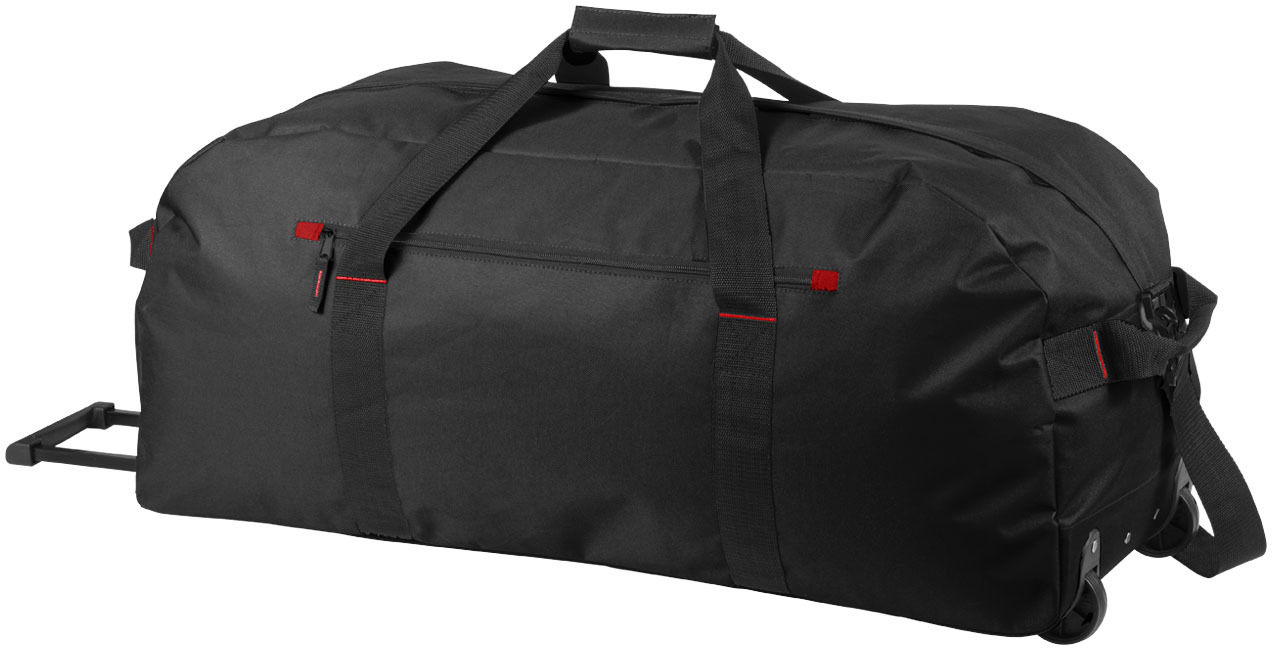 Trolley reis plunjezak | 600D Polyester | Rits voorvak | zwart