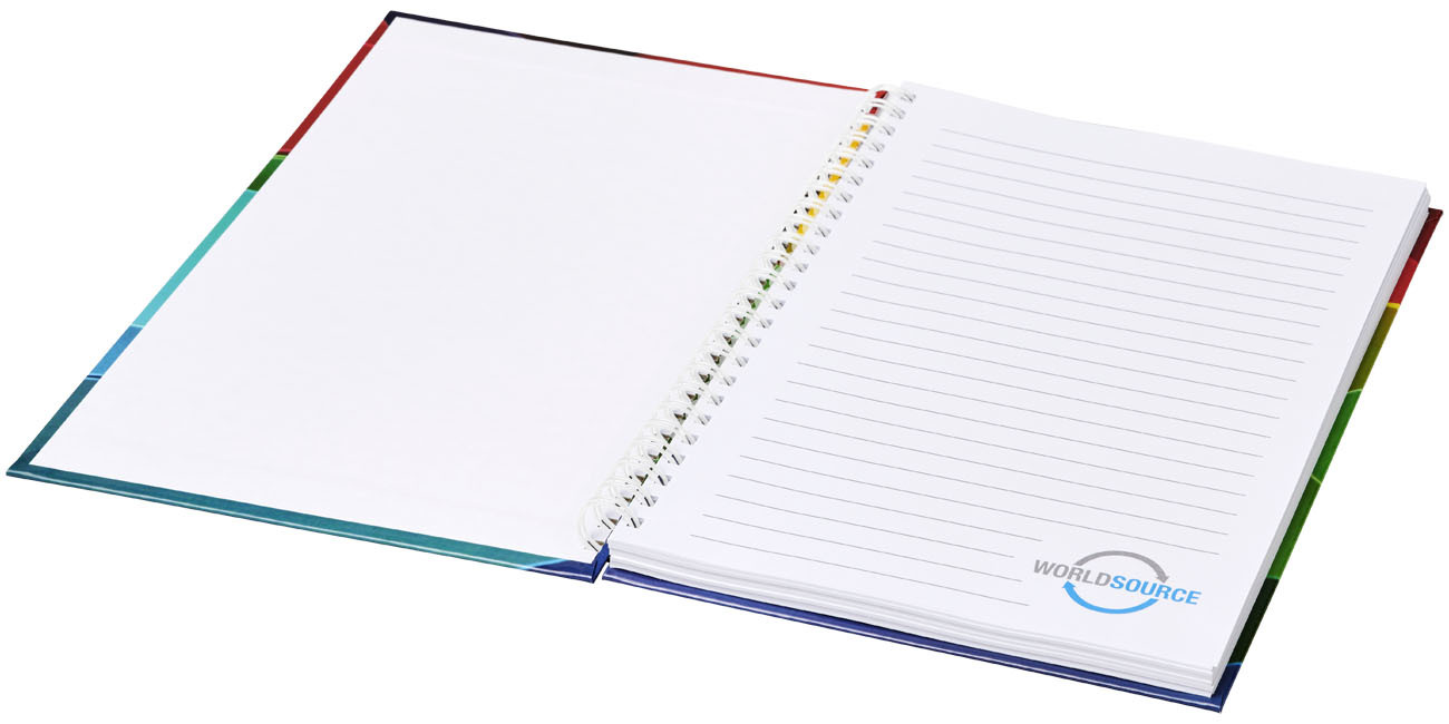 A5 notebook | 80 g/m² paper | Decoration on each sheet possible | white