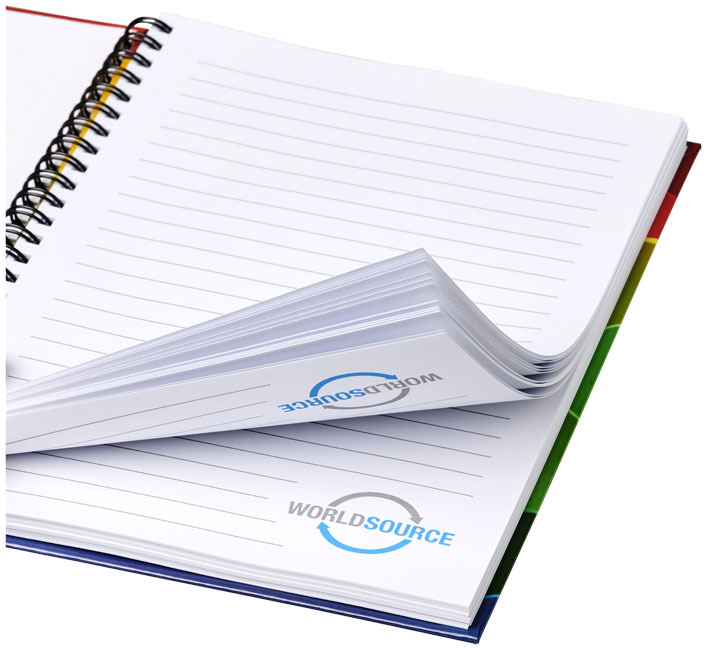 A5 notebook | 80 g/m² paper | Decoration on each sheet possible | white