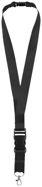 Yogi Lanyard mit abnehmbarer Schnalle und abtrennbarem Versc - schwarz