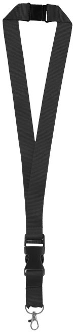 Yogi Lanyard mit abnehmbarer Schnalle und abtrennbarem Versc - schwarz