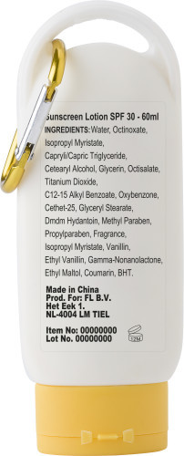 Sunscreen SPF30 | PP | 60ml | Incl. carabiner | cobalt blue