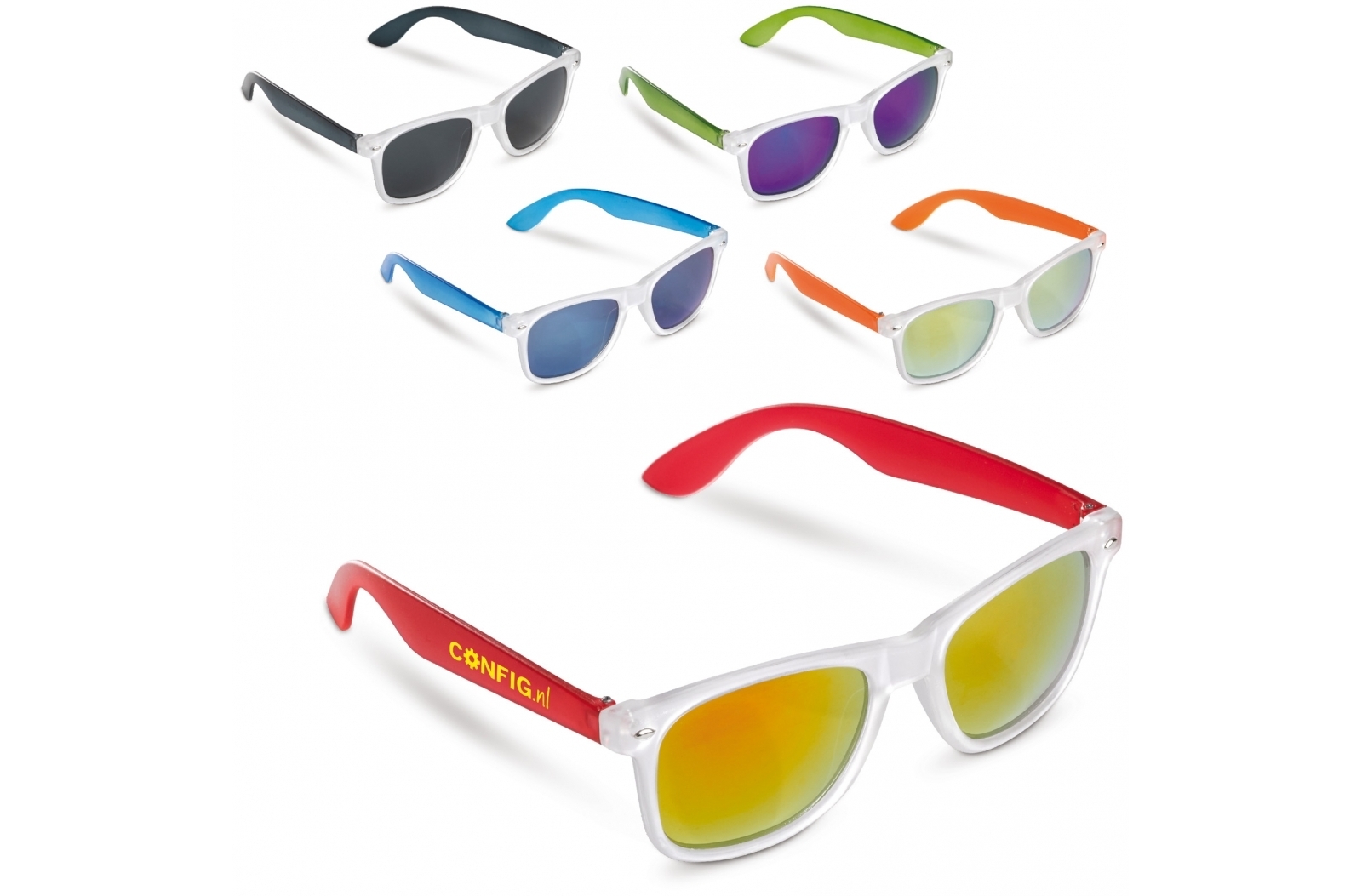 Lunettes de soleil Bradley transparent orange