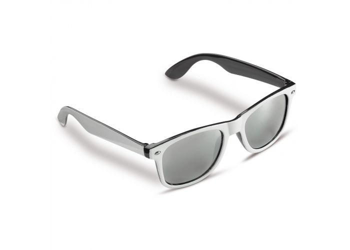 Trendy zonnebril | Gespiegelde glazen | Two-tone kleurstelling | Wit ; Zwart