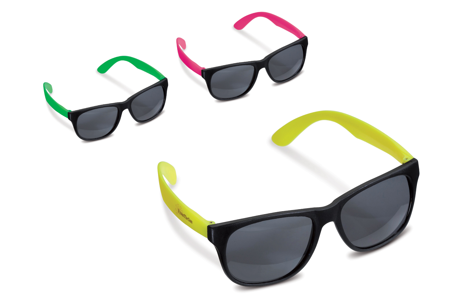 Sonnenbrille Neon schwarz / rosé
