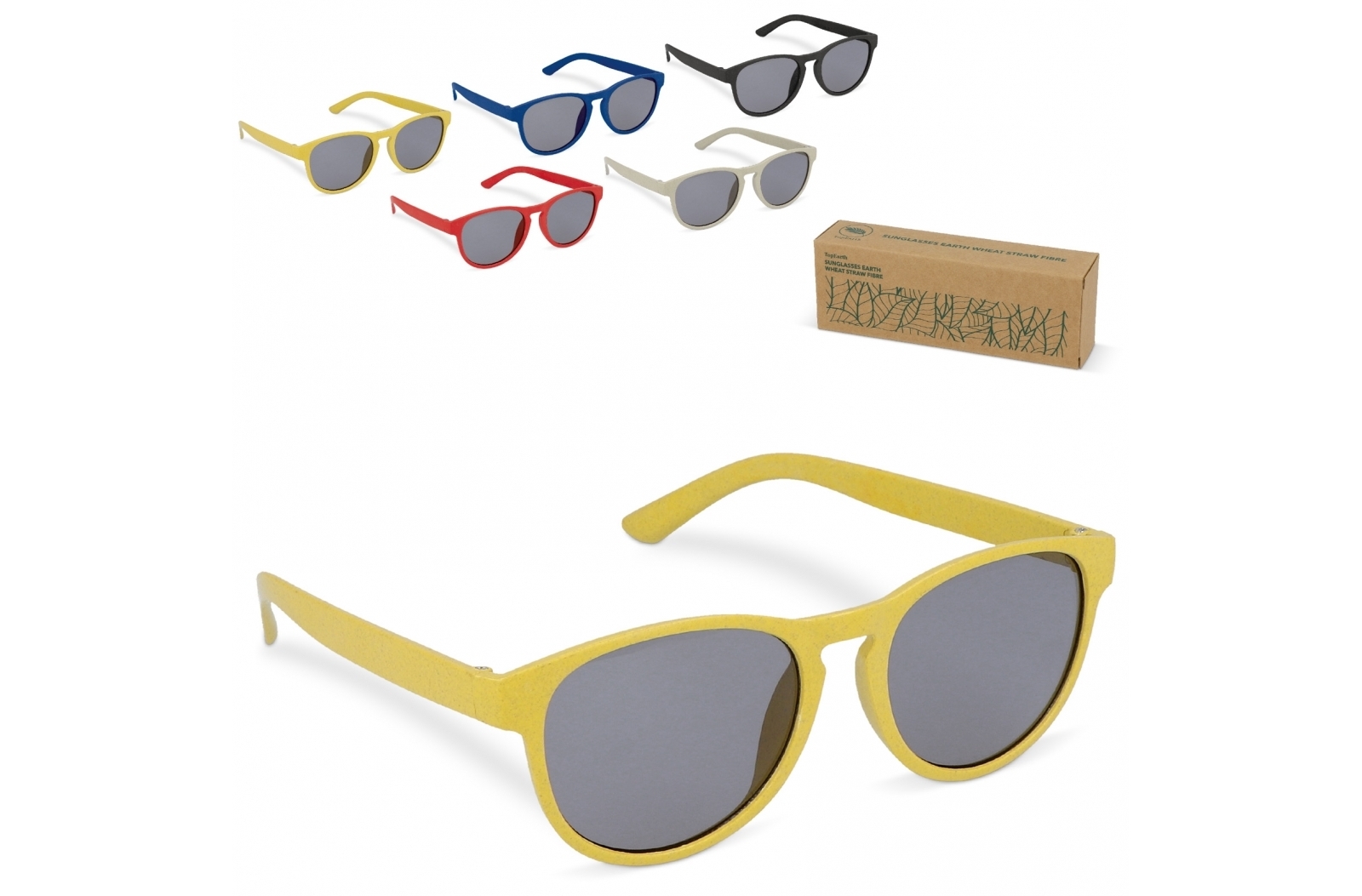 Earth Sonnenbrille | Weizenstroh, PP & Polycarbonat | UV400 | Öko | Schwarz