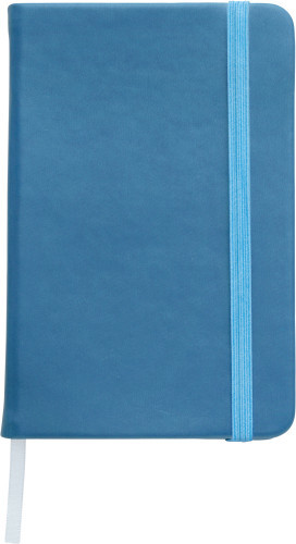 Cuaderno A5 | Cartón, PU y papel | 96 páginas rayadas | Barato | azul claro