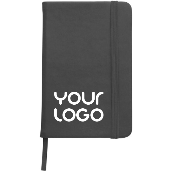 Carnet A5 | Carton, PU & papier | 96 pages lignées | Budget | noir Carnet A5 | Carton, PU & papier | 96 pages lignées | Budget | noir