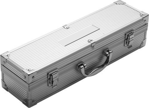 Set de barbecue 3 pièces | Acier inoxydable | Boîtier en aluminium | argenté Set de barbecue 3 pièces | Acier inoxydable | Boîtier en aluminium | argenté