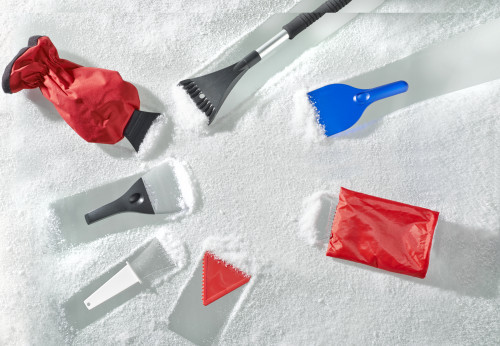 Ice scraper | PP | Coloured handle | black
