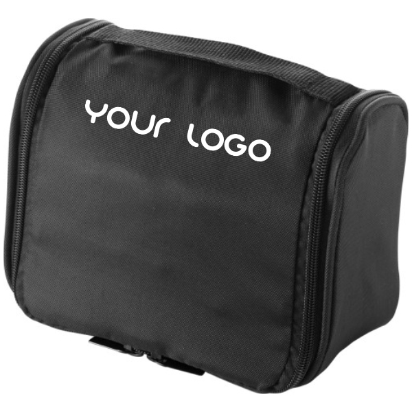 Toiletry bag | Polyester | 20 x 15.5 x 9.5 cm | Various compartments | Black Toiletry bag | Polyester | 20 x 15.5 x 9.5 cm | Various compartments | Black