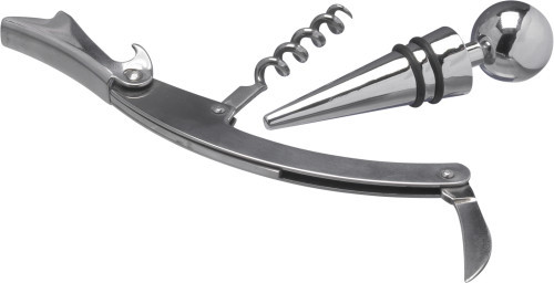 2-pieces wine set | Stainless steel | Incl. stopper | Cheap | silver