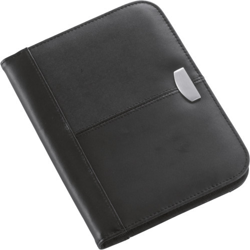 A5 Conference folder | Leather | Various pockets | black