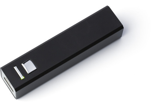 Powerbank | Aluminium | 2600 mAh | zwart
