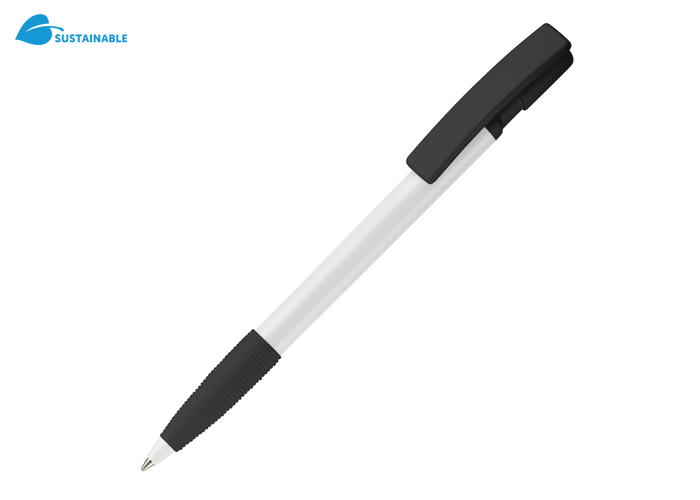 Stylo à bille | ABS | Encre bleue | Finition opaque colorée | Blanc ; Noir Stylo à bille | ABS | Encre bleue | Finition opaque colorée | Blanc ; Noir