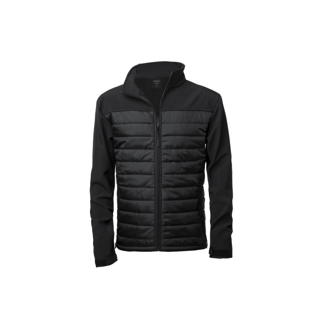 Jacke | Softshell und Polyester | Wasserdicht | Atmungsaktiv | Schwarz
