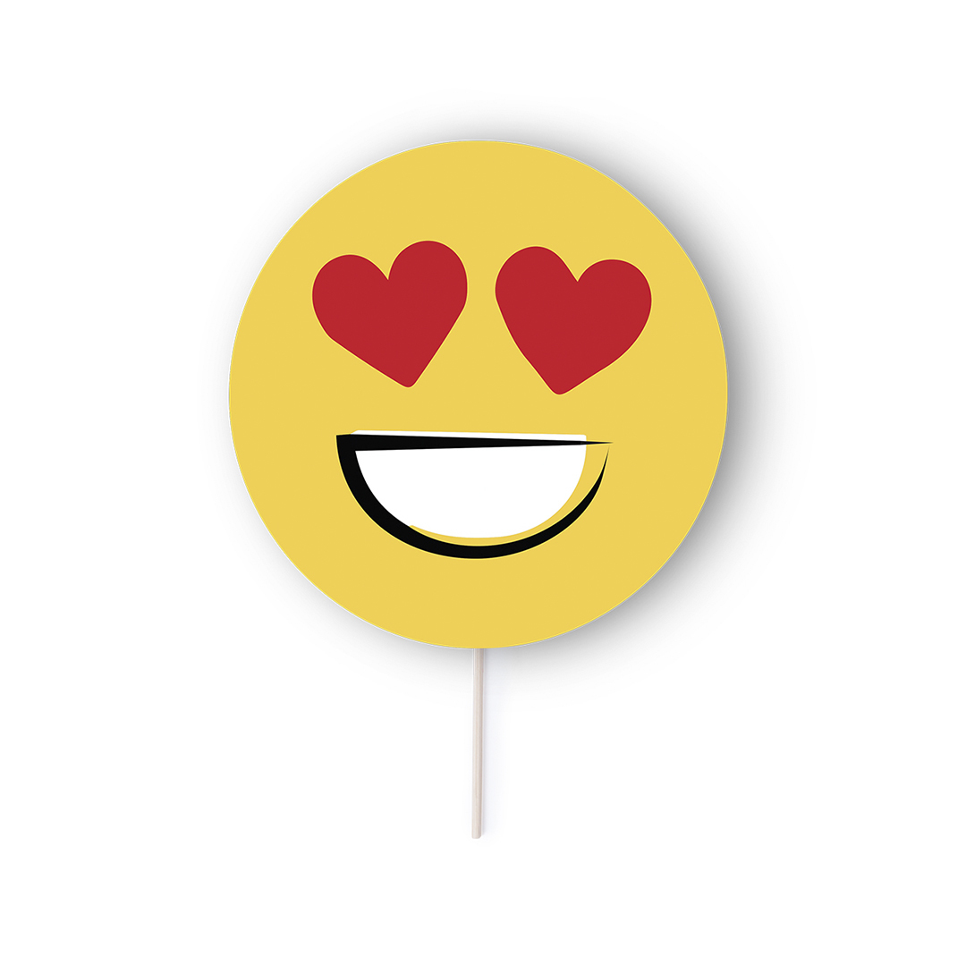 Selfie set | 4 pieces | Emoji | Heart