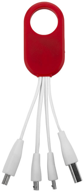 Troup charging cable | ABS Plastic | 4-in-1 | Red Troup charging cable | ABS Plastic | 4-in-1 | Red