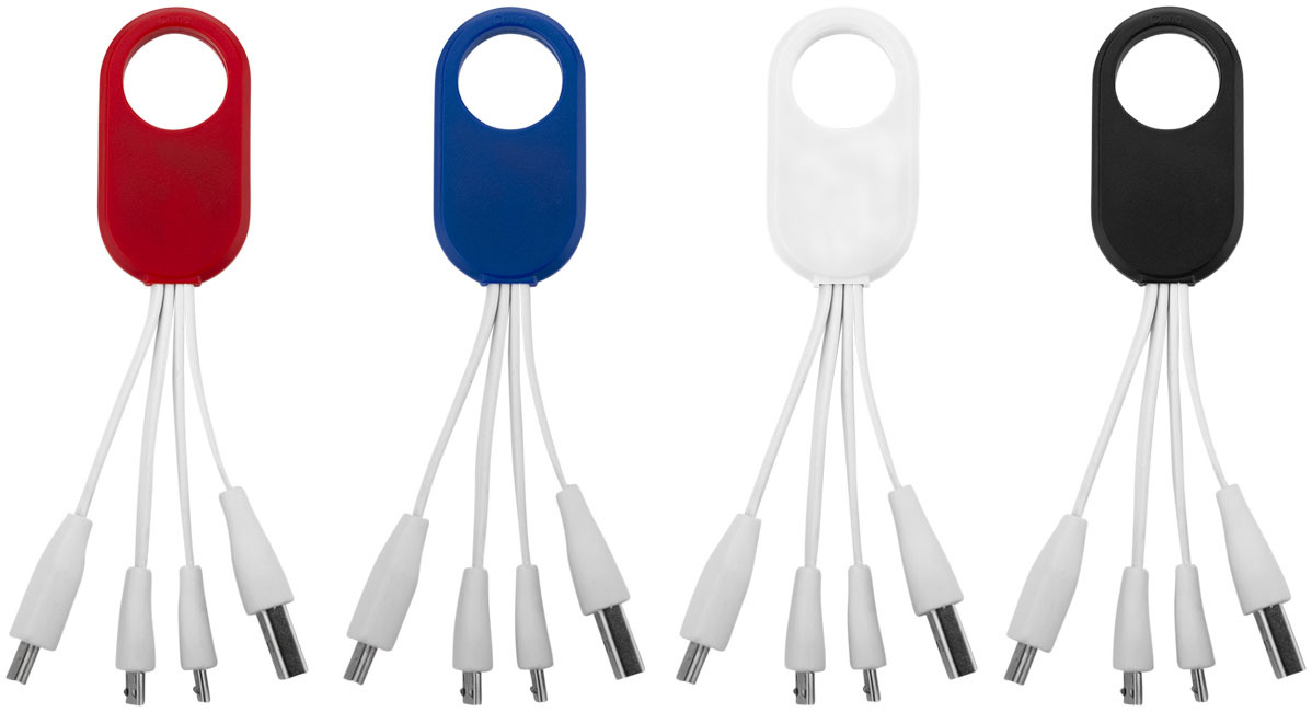 Troup charging cable | ABS Plastic | 4-in-1 | Red Troup charging cable | ABS Plastic | 4-in-1 | Red
