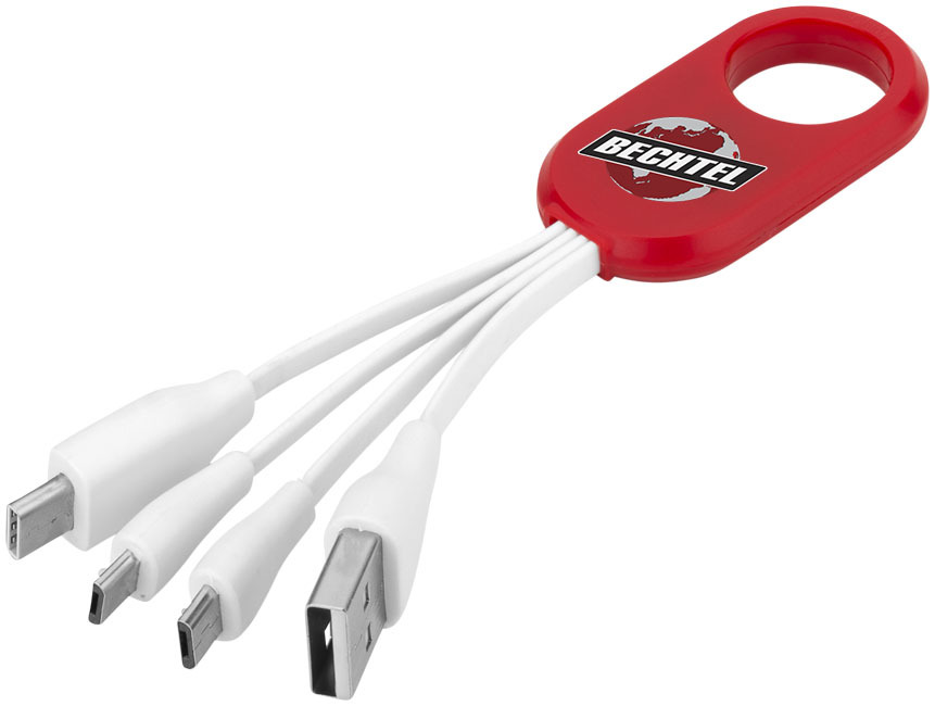 Troup charging cable | ABS Plastic | 4-in-1 | Red Troup charging cable | ABS Plastic | 4-in-1 | Red